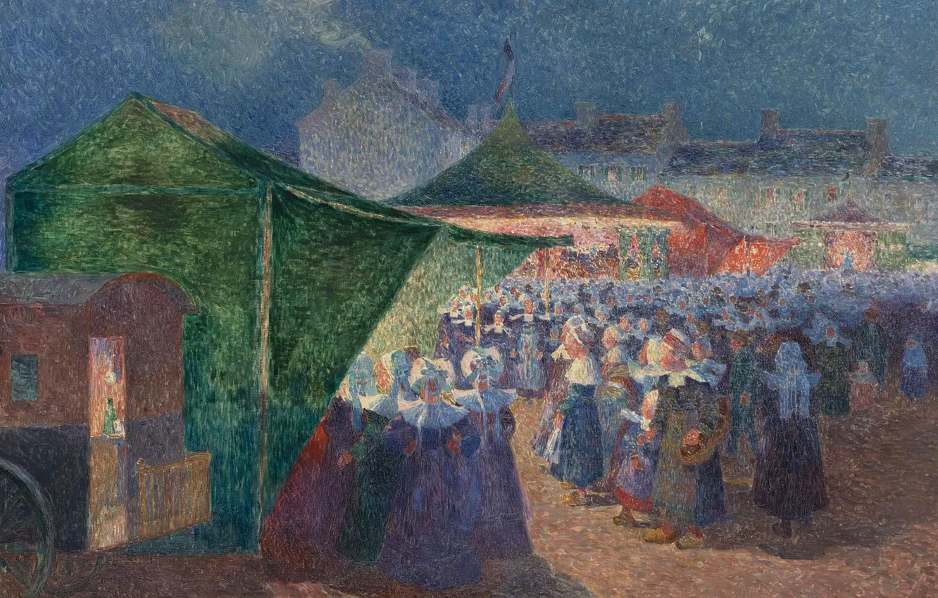 Photo wallpaper people, picture, fair, genre, Ferdinand du Puigaudeau, Ferdinand du Plegado