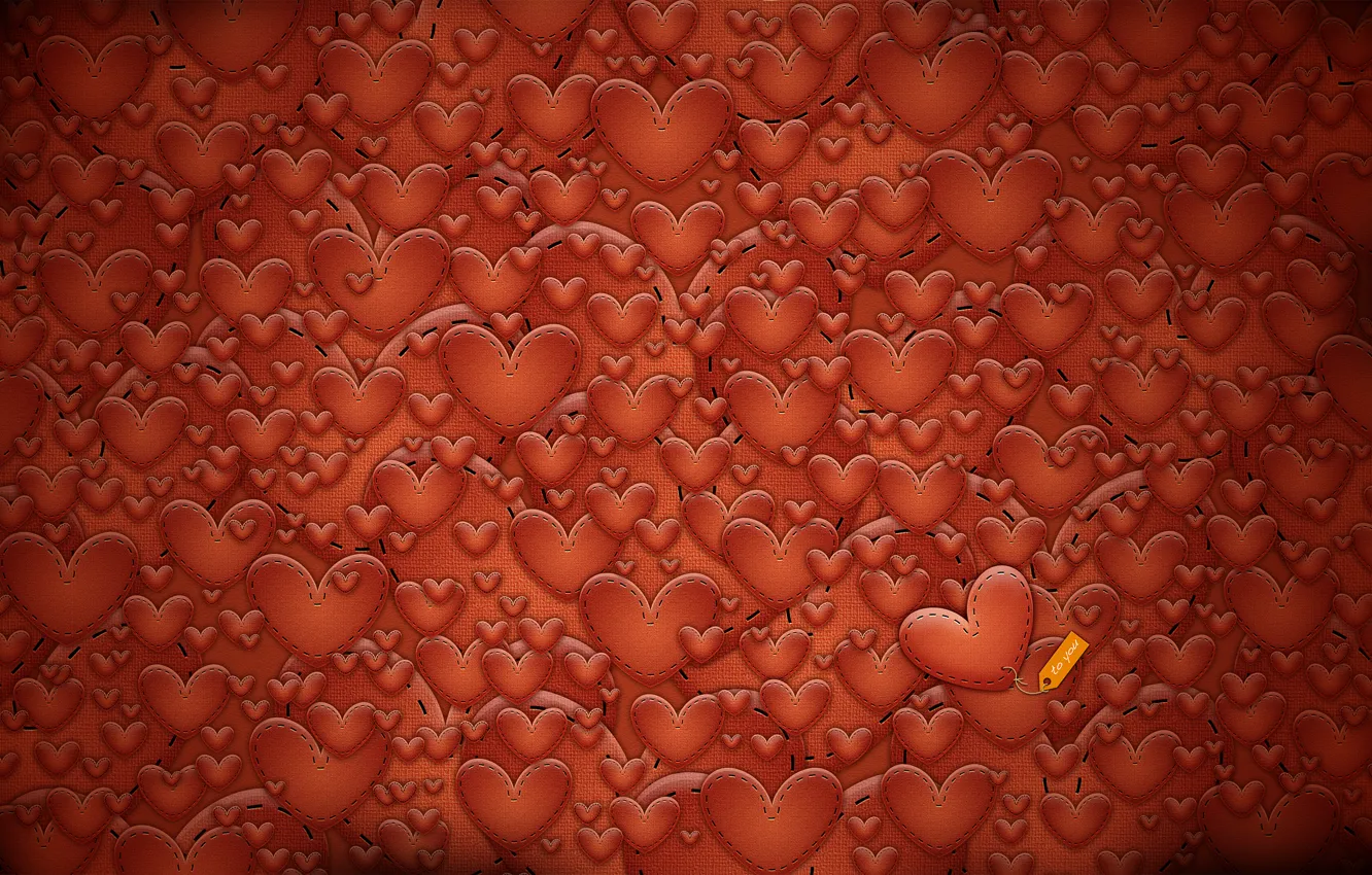 Photo wallpaper red, texture, hearts, Valentine's day
