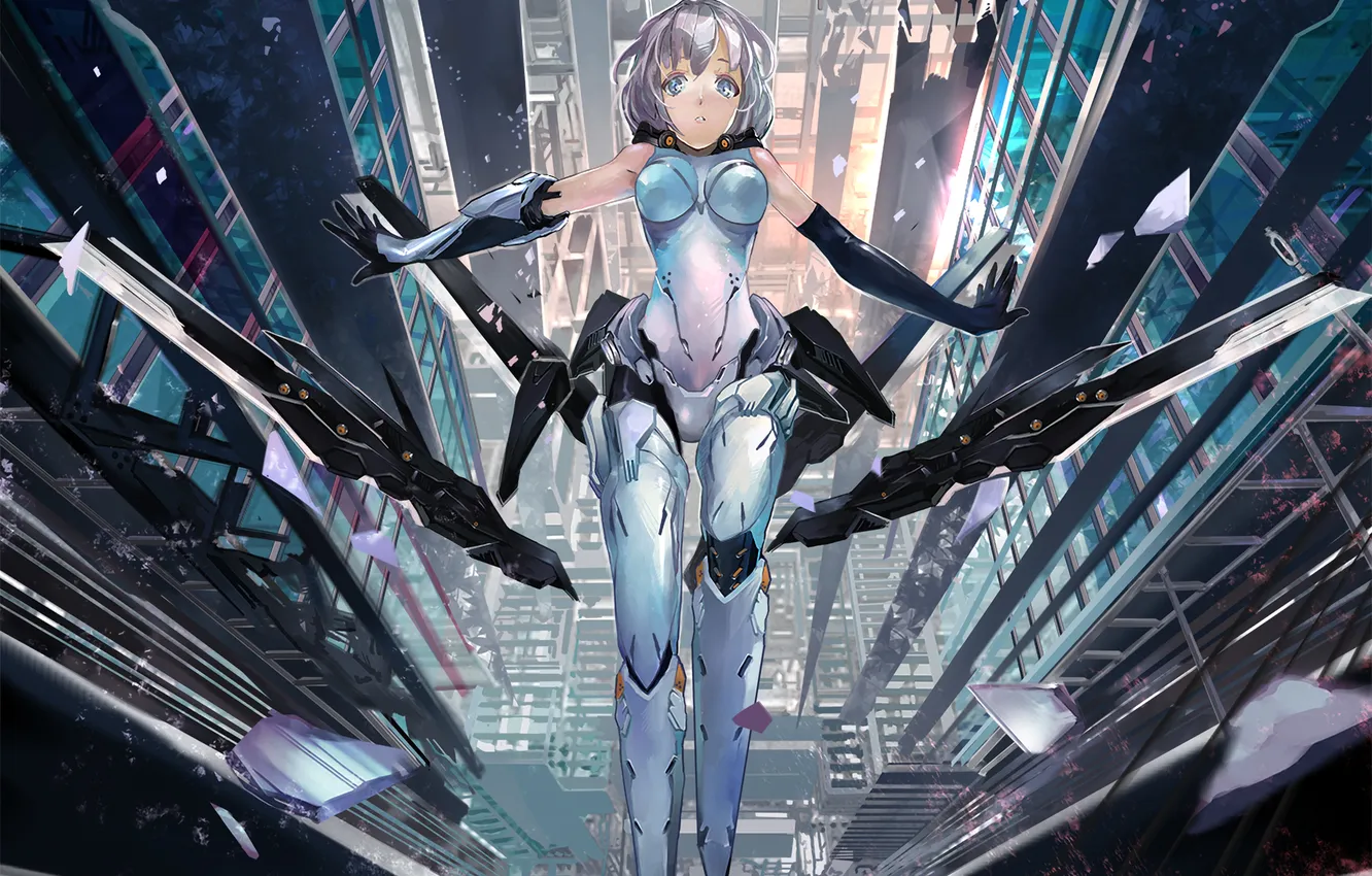 Photo wallpaper girl, anime, art, upscale, diet sence