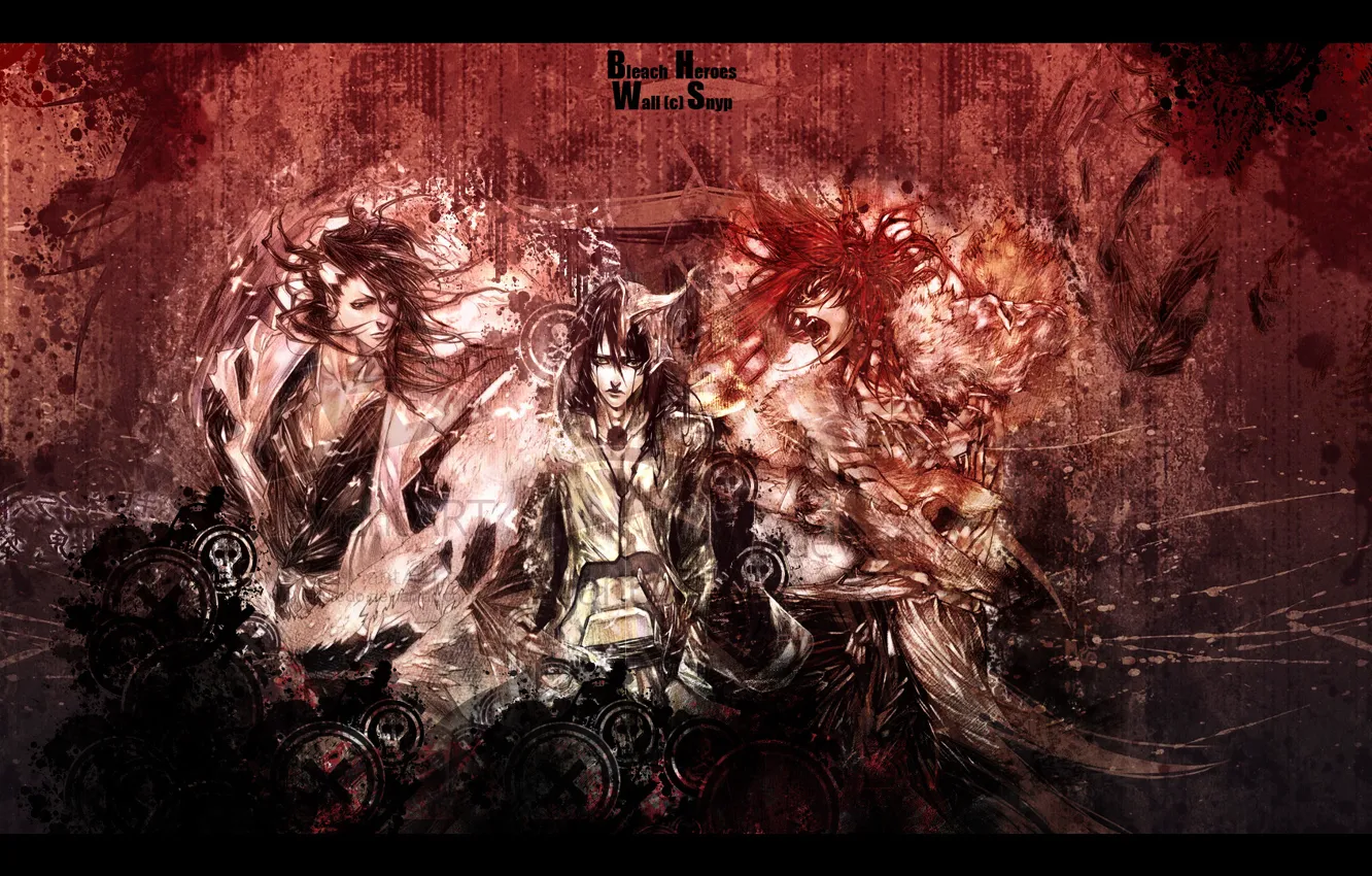 Photo wallpaper bleach, snyp art, ulquiorra, heroes, byakuya, renji