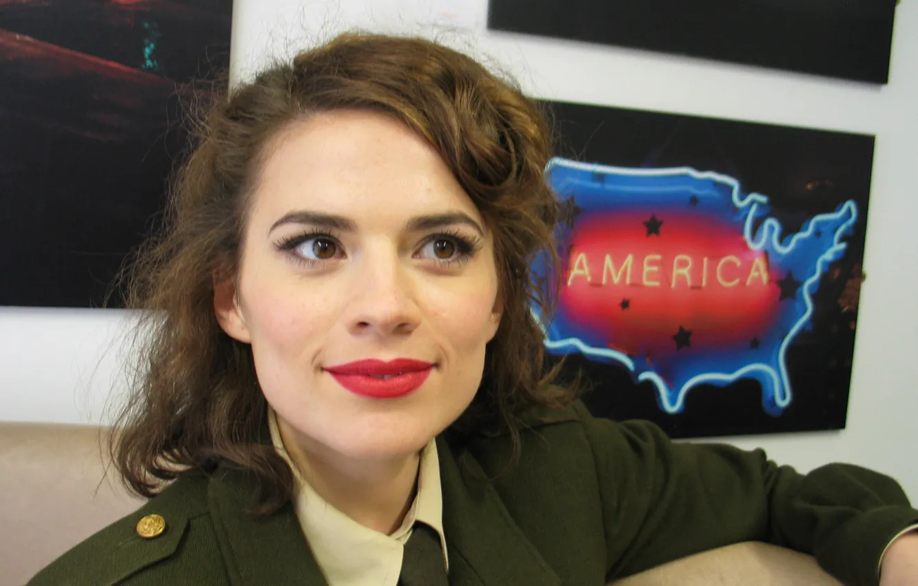 Photo wallpaper look, actress, lips, beautiful, Hayley Atwell