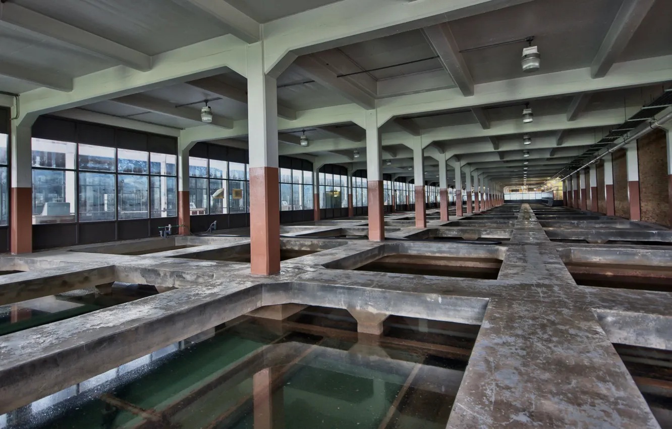 Photo wallpaper columns, shop, filter, section, the water treatment, water treatment, septic tanks, HVO