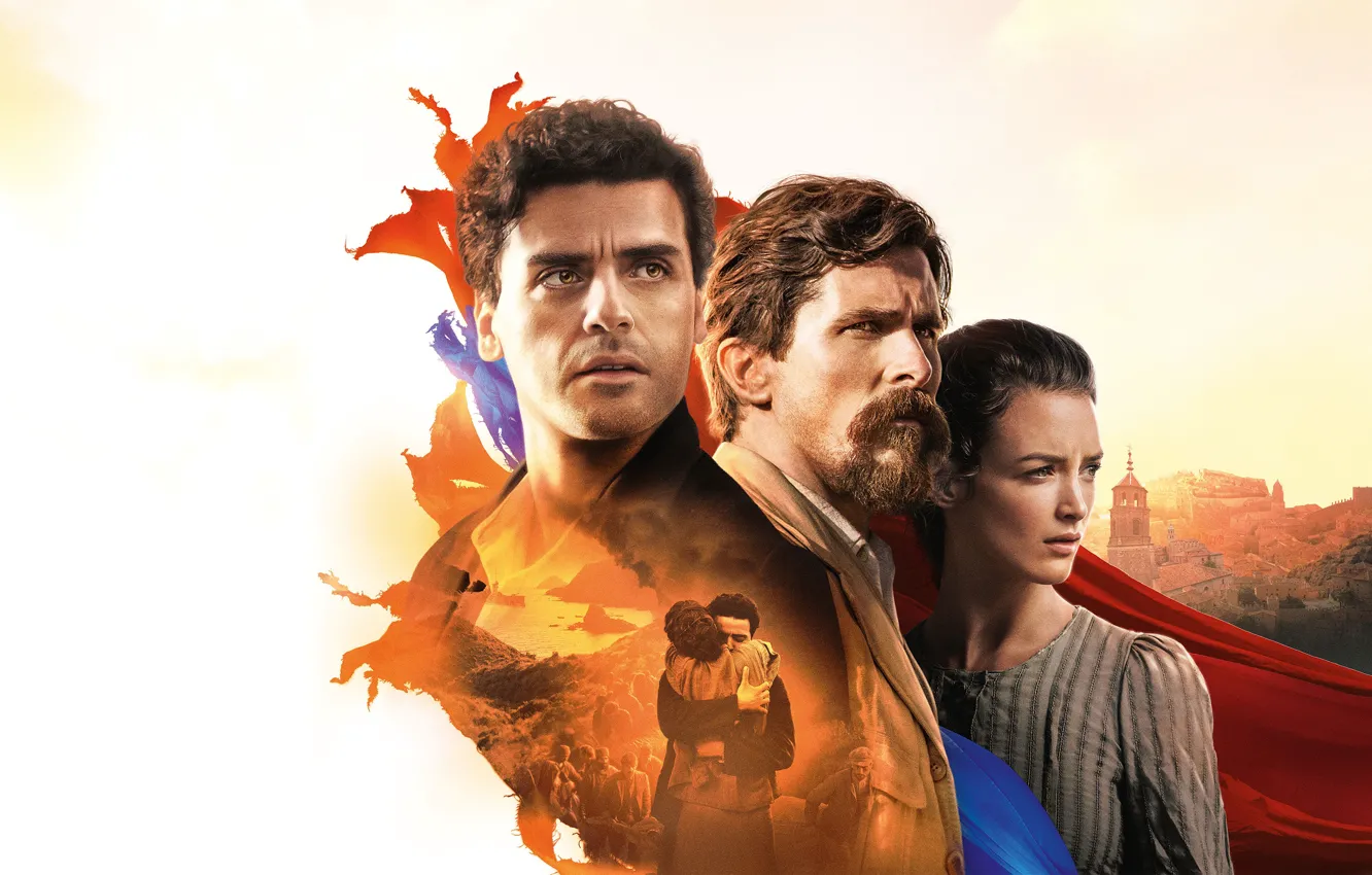 Photo wallpaper promises, poster, drama, Christian Bale, Christian Bale, Oscar Isaac, Charlotte The Good, Oscar Isaac