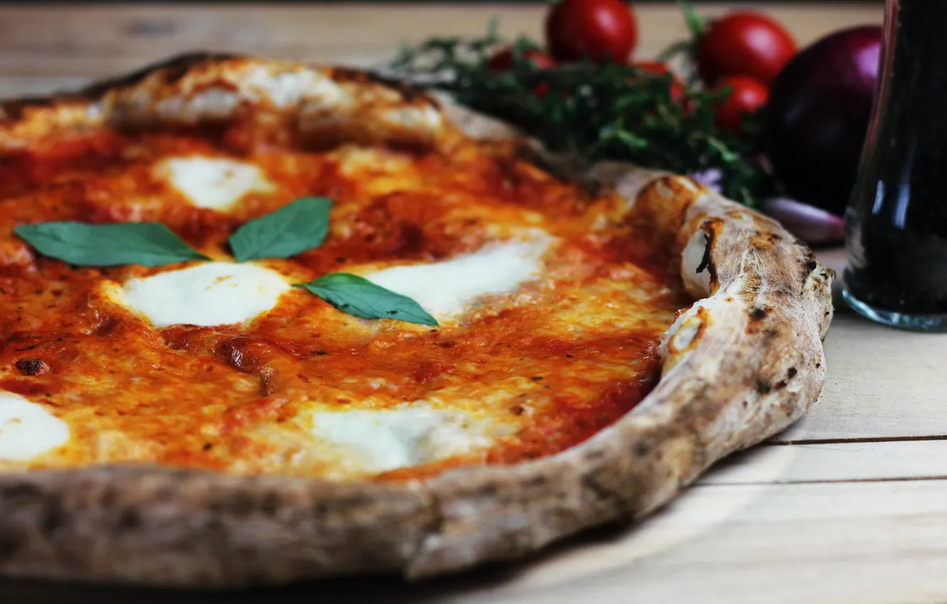 Photo wallpaper food, pizza, Pizza Olivia