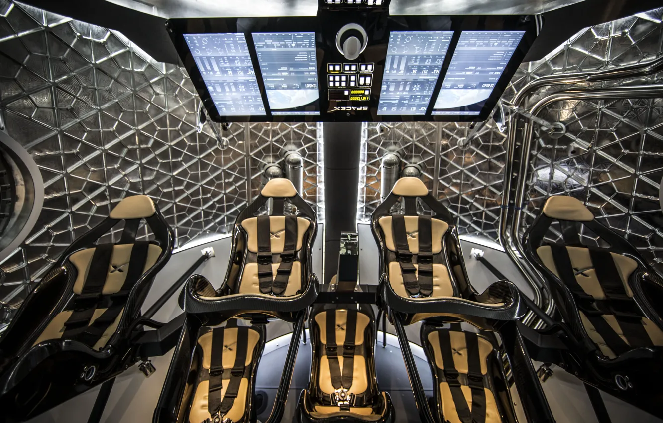 Photo wallpaper Nasa, Space, Dragon(interior) of SpaceX