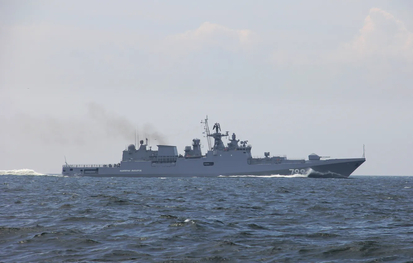 Photo wallpaper ship, frigate, test, guard, Admiral Makarov
