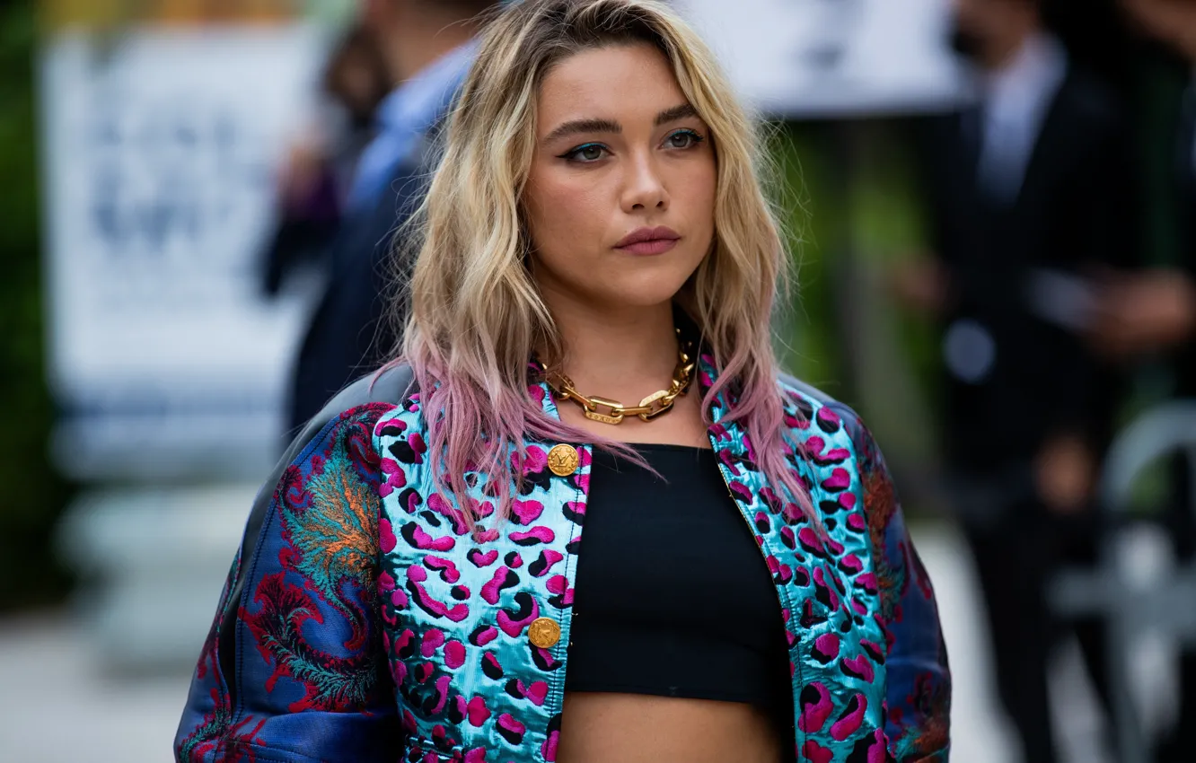 Photo wallpaper look, pose, makeup, actress, hair, Florence Pugh, Florence Pugh