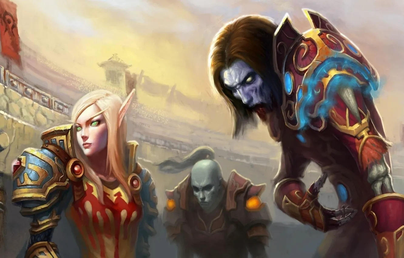 Wallpaper MAG, arena, World of warcraft, paladin, the robber, the blood ...