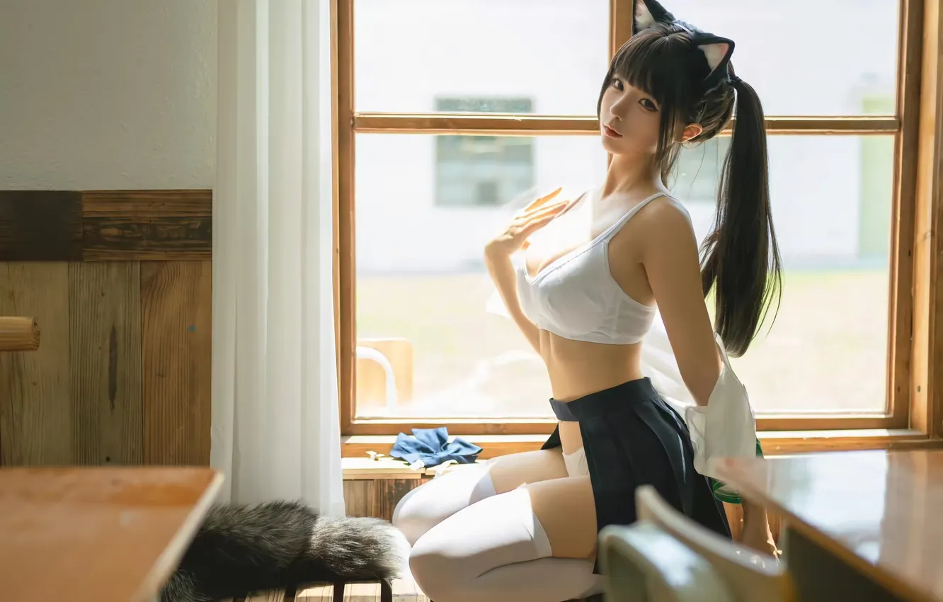 Photo wallpaper girl, asian girls, Chun Momo, asian