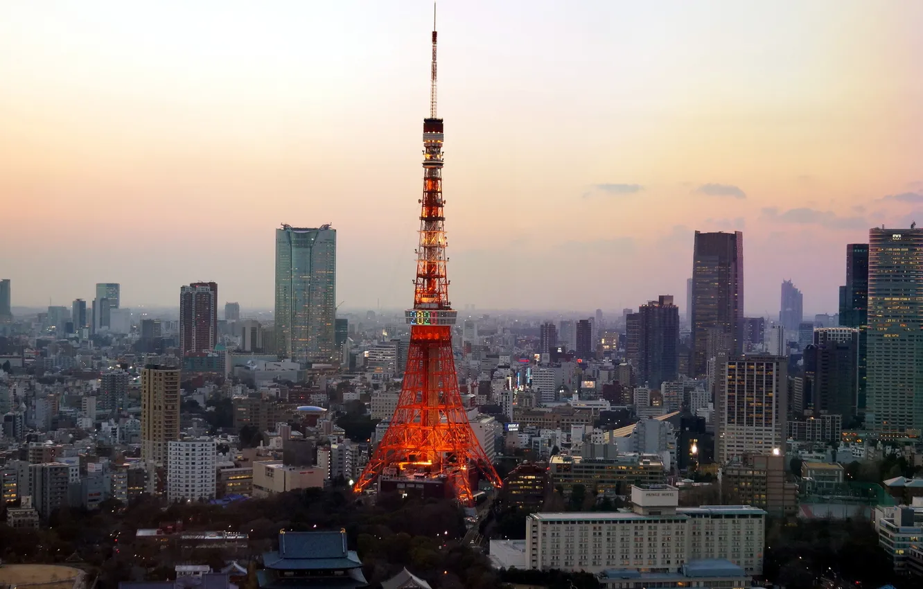 Photo wallpaper the city, tower, Tokyo