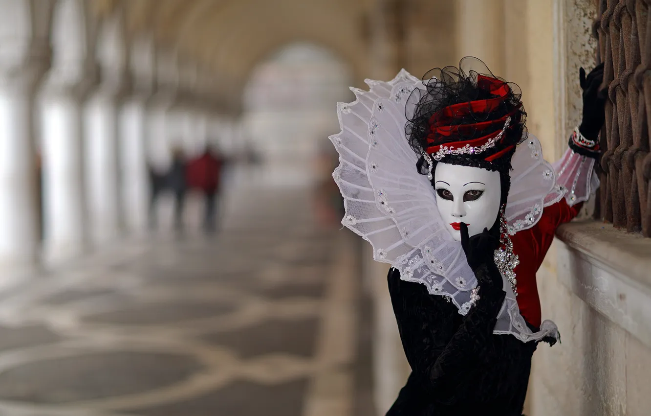 Photo wallpaper background, mask, The carnival of Venice
