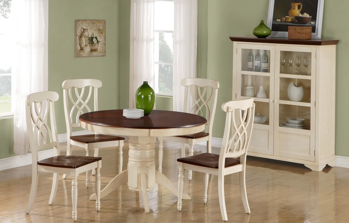 Photo wallpaper design, style, room, interior, dining room