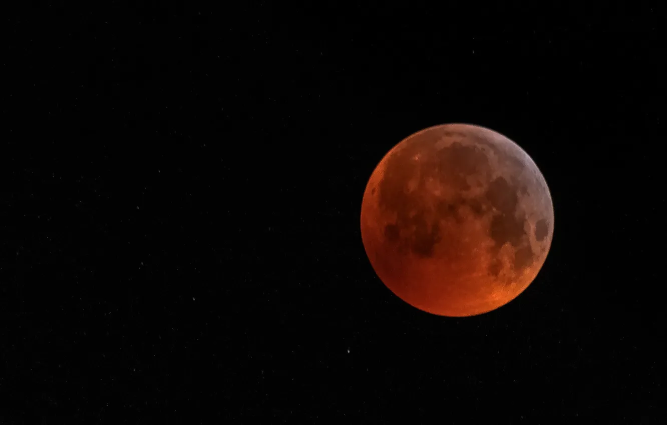 Photo wallpaper stars, the moon, planet, Earth satellite