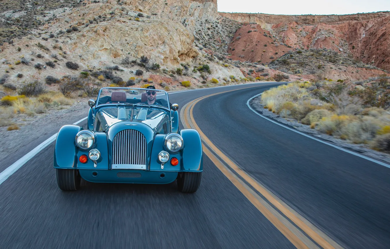 Photo wallpaper car, road, Morgan, More 4, Morgan Plus 4
