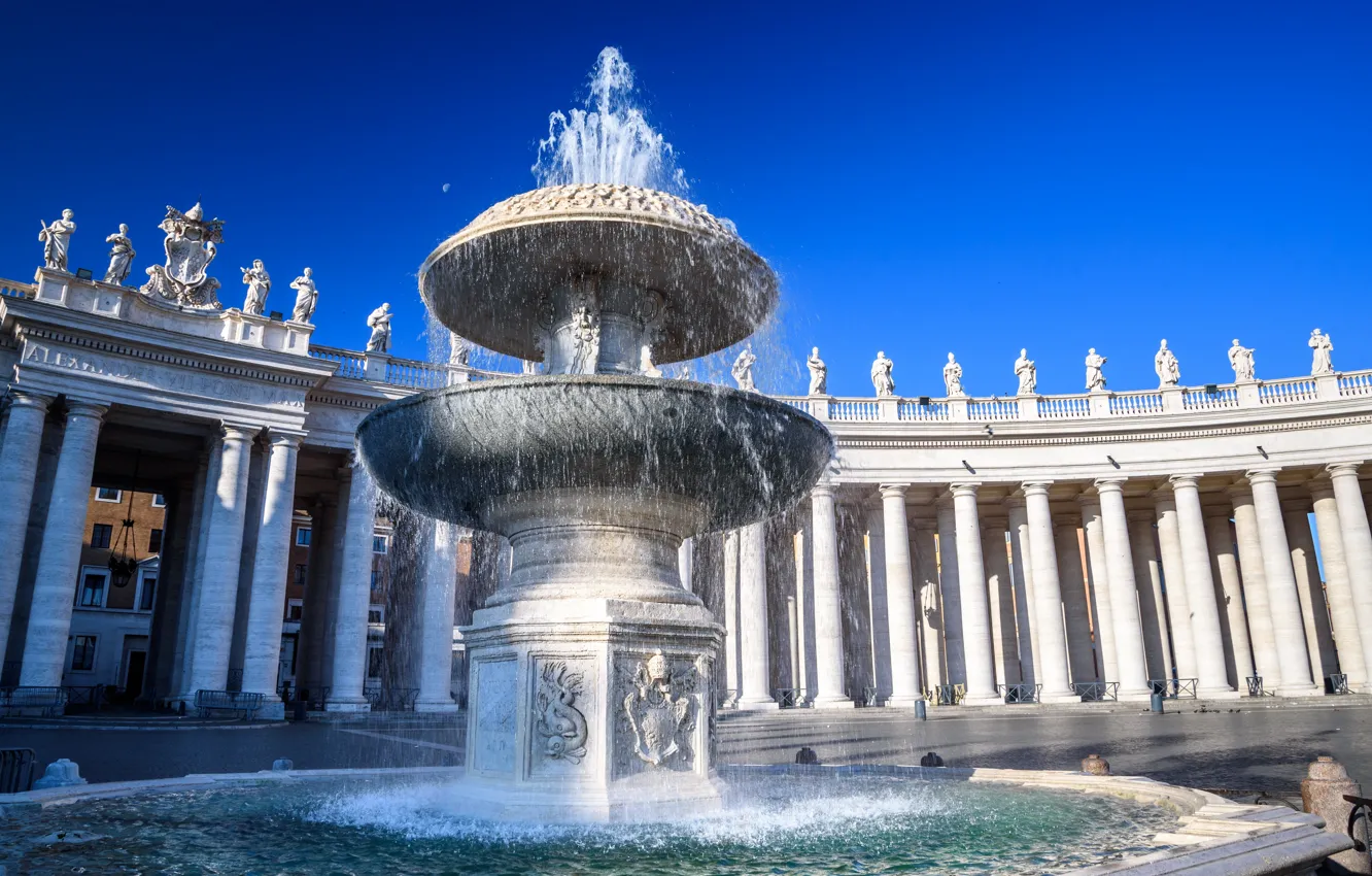 Photo wallpaper The Vatican, St. Peter's Square, Carlo Maderno fountain