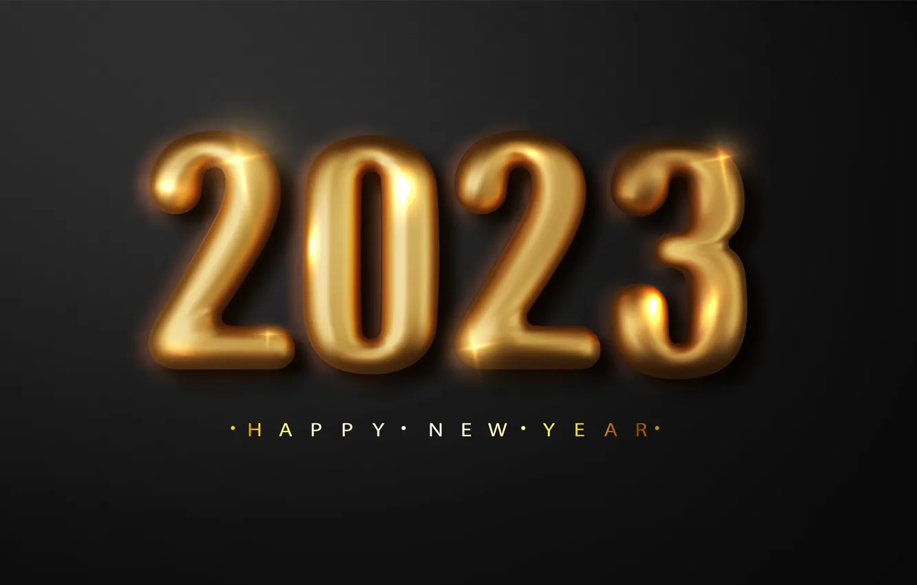 Photo wallpaper gold, new year, figures, metal, golden, New Year, Happy, glitter