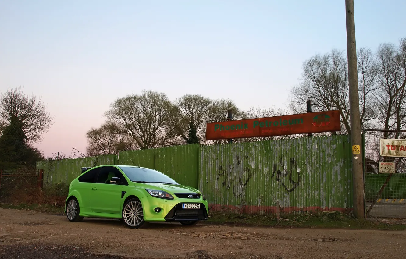 Photo wallpaper Ford, Focus, Green, (Mk2)