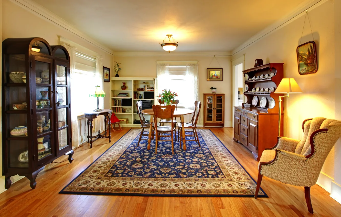 Photo wallpaper interior, cute, dining room, Old house