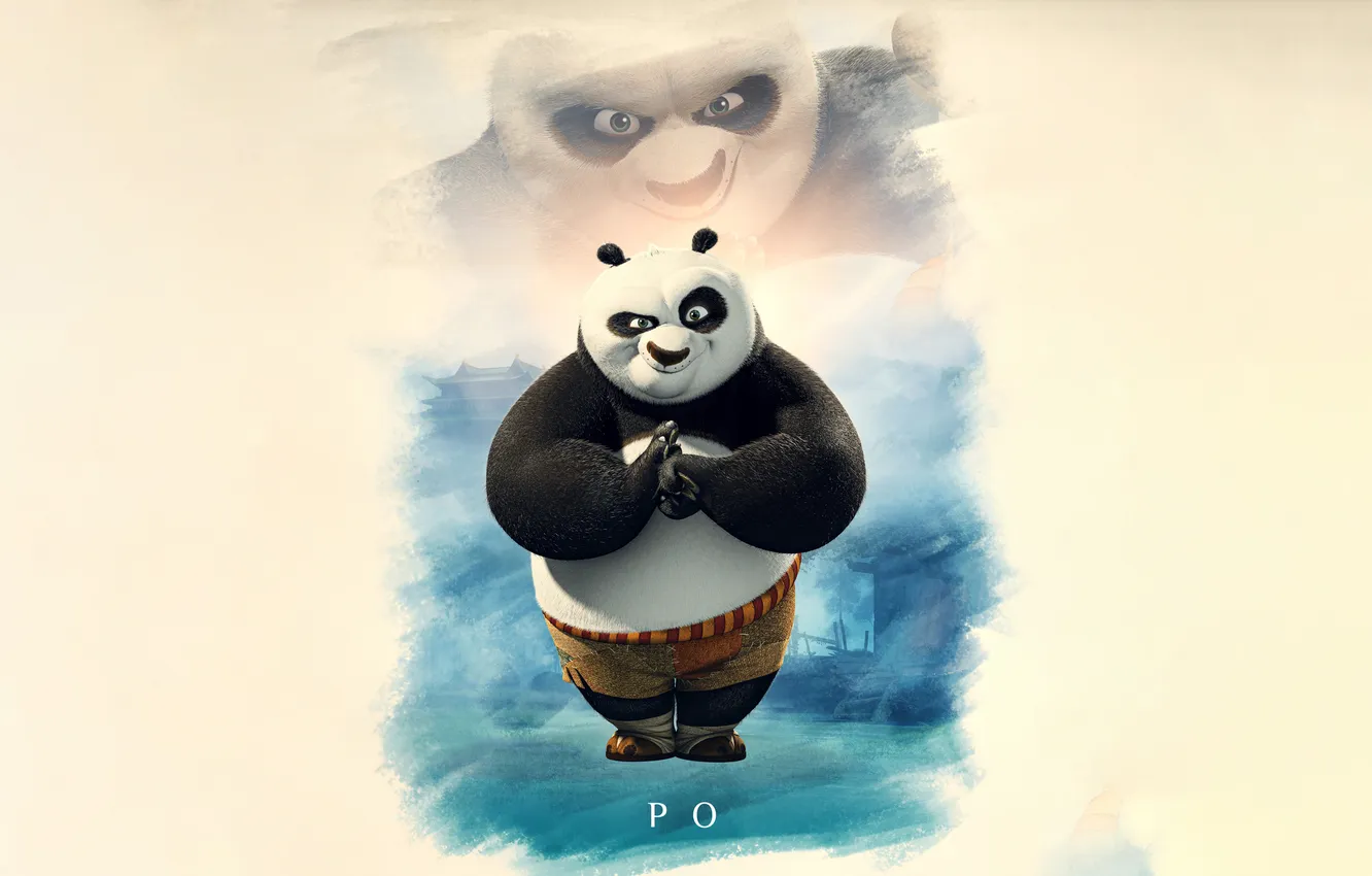 Photo wallpaper background, cartoon, poster, Kung Fu Panda, Kung fu Panda
