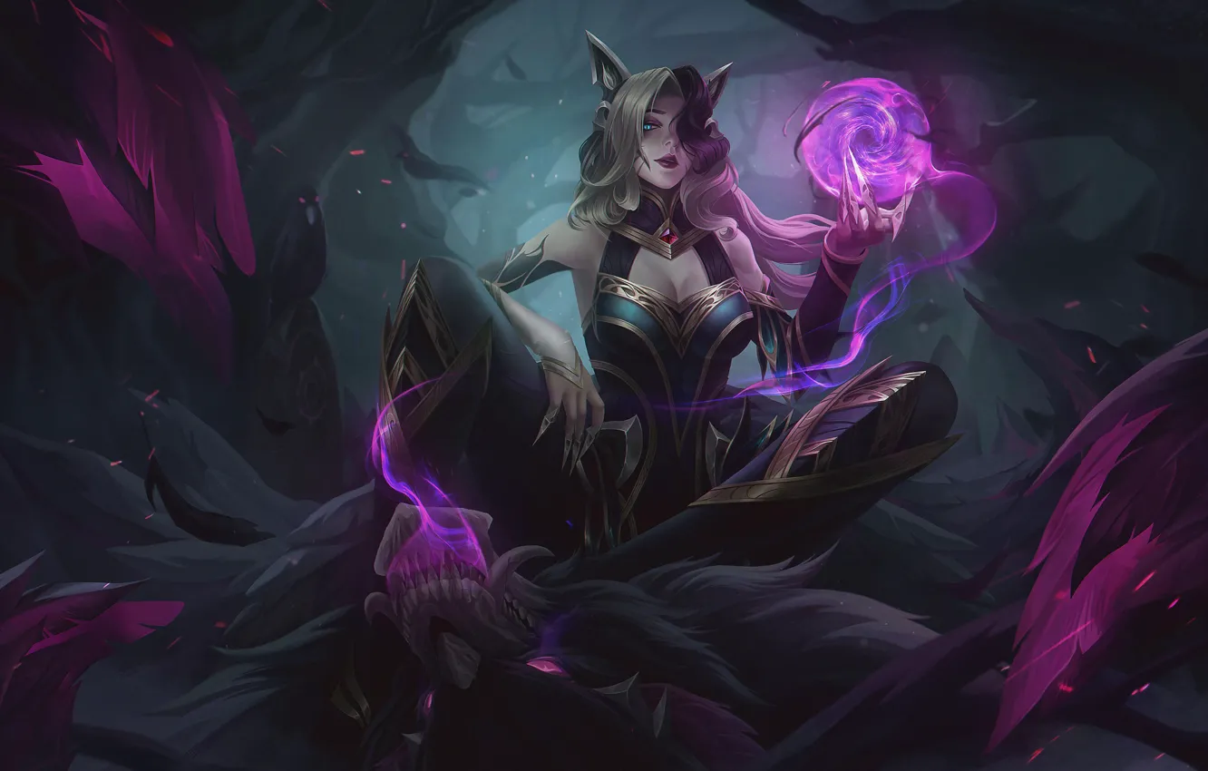 Photo wallpaper games, art, League of Legends, LoL, Ahri, skin