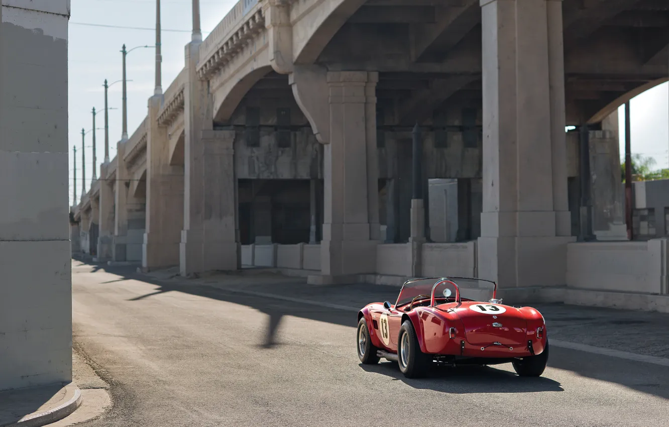 Photo wallpaper Shelby, red, race, Cobra, 1964, Competition, 289