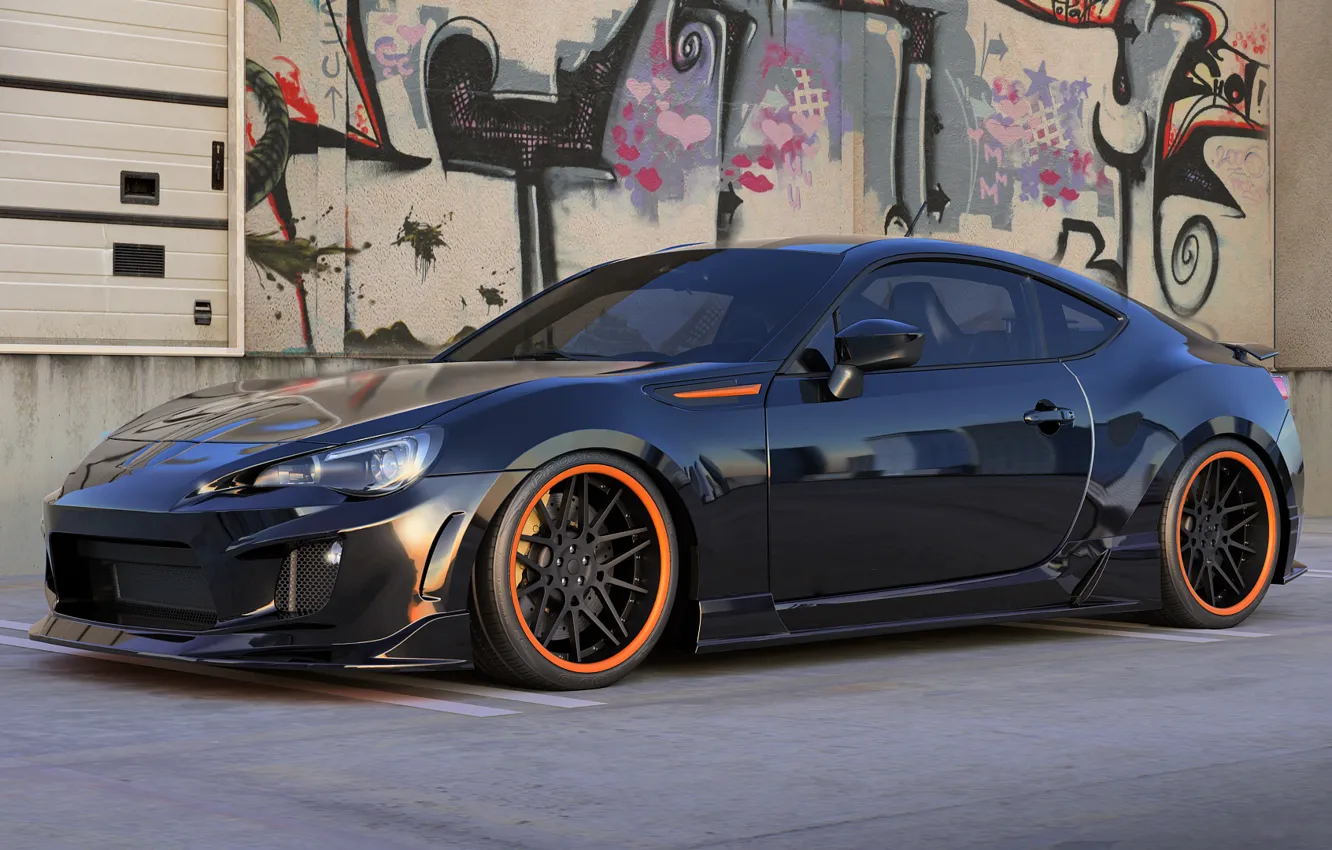 Photo wallpaper graphics, Subaru, art, BRZ, dangeruss