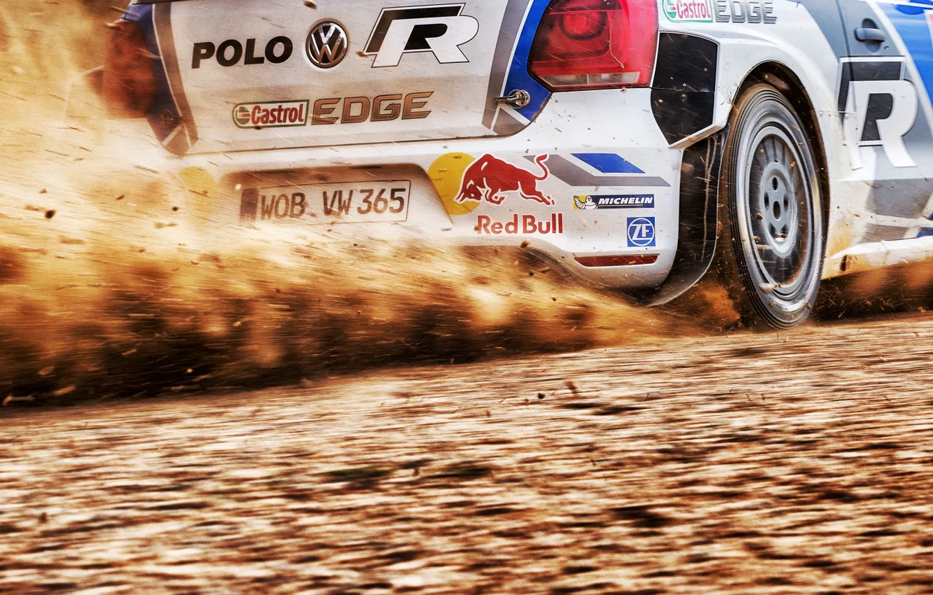 Photo wallpaper Dust, Volkswagen, Background, WRC, Rally, Rally, Polo, Slip