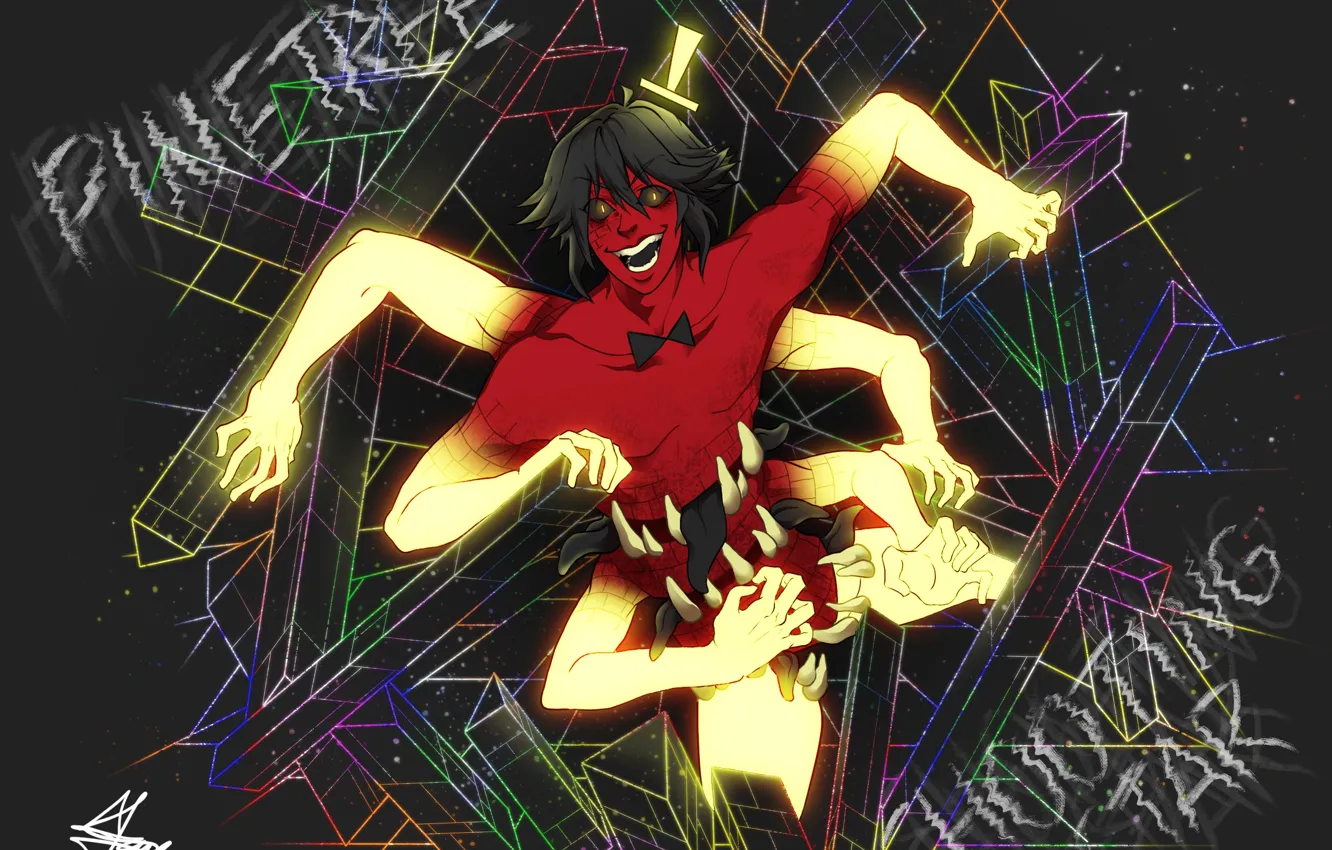 Photo wallpaper magic, being, art, triangle, Gravity Falls, Bill Cipher