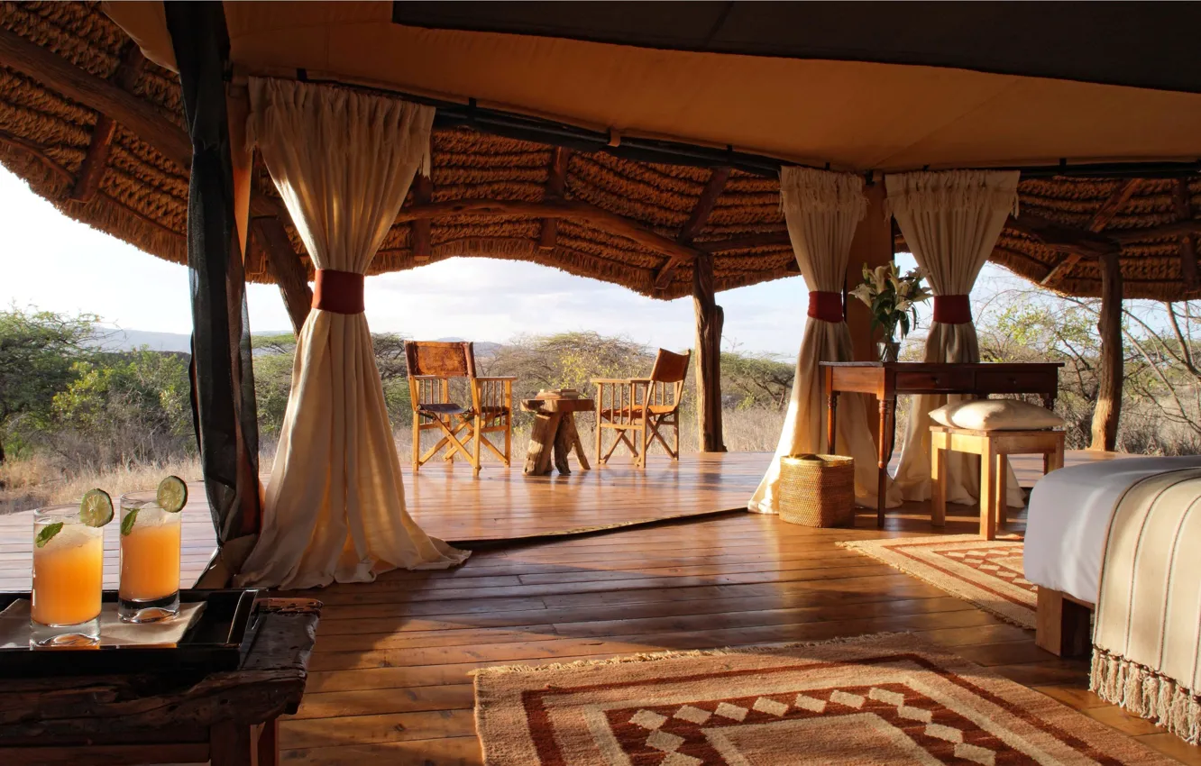 Photo wallpaper design, style, interior, interior, safari, glamping, glamping, Tent