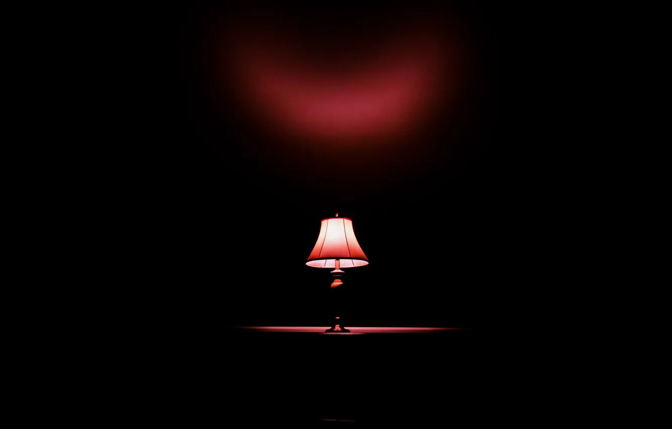 Photo wallpaper light, darkness, lamp, minimalism