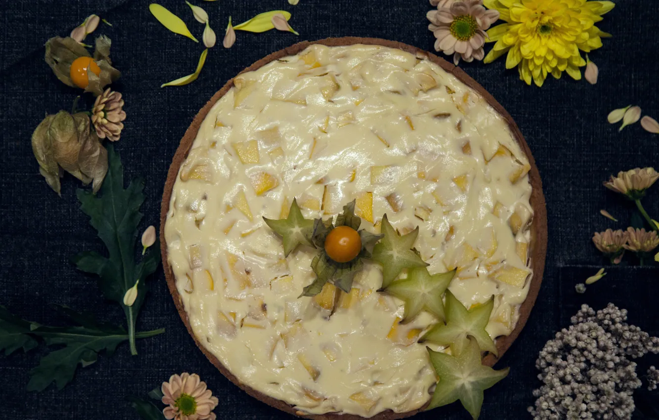 Photo wallpaper cheese, mango, cheese, mango