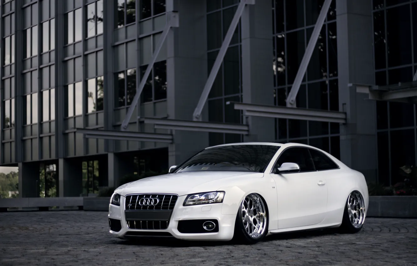 Photo wallpaper Audi, Audi, tuning, white, white