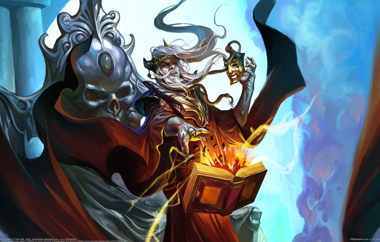 Photo wallpaper magic, mask, MAG, book, witchcraft, chen wei, the sorcerer