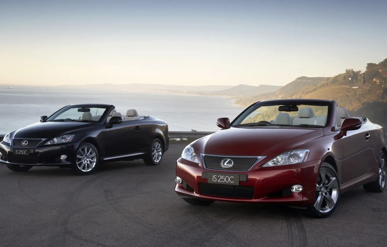 Photo wallpaper the sky, blue, red, hills, Lexus, Bay, Lexus, the front