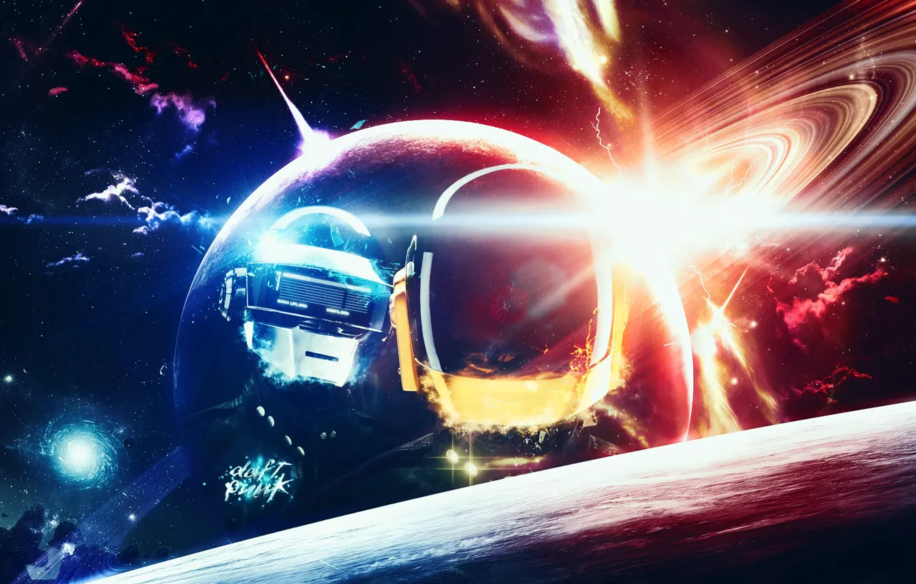 Photo wallpaper space, music, art, space, Music, Daft Punk, art, Daft Punk