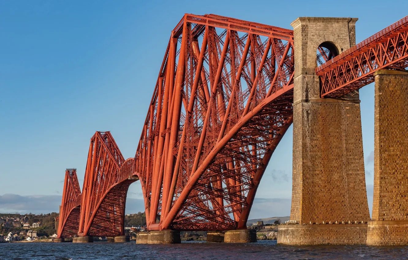 Photo wallpaper bridge, Scotland, Bay, Scotland, Forth Bridge, Fort Bridge, The Bay of the Firth of Fort, …