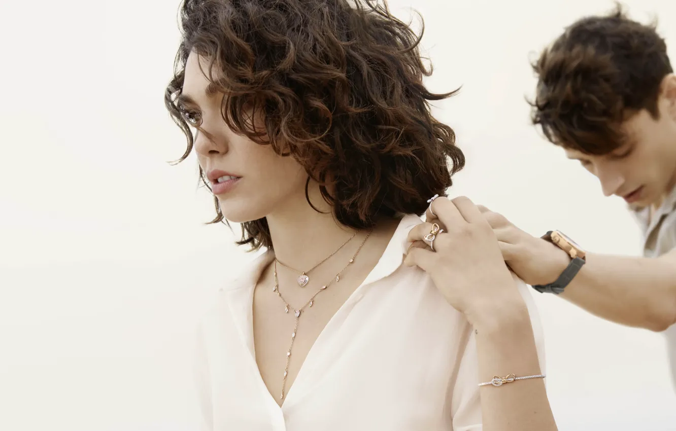 Photo wallpaper girl, hair, guy, Swarovski, jewelry, jewelry, Valentines Day Collection, Valentine's Day Collection