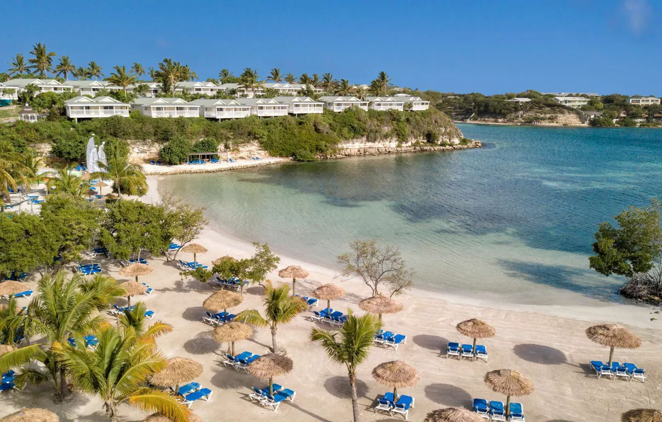 Photo wallpaper sea, beach, stay, Caribbean, Antigua and Barbuda, The Verandah Resort & Spa