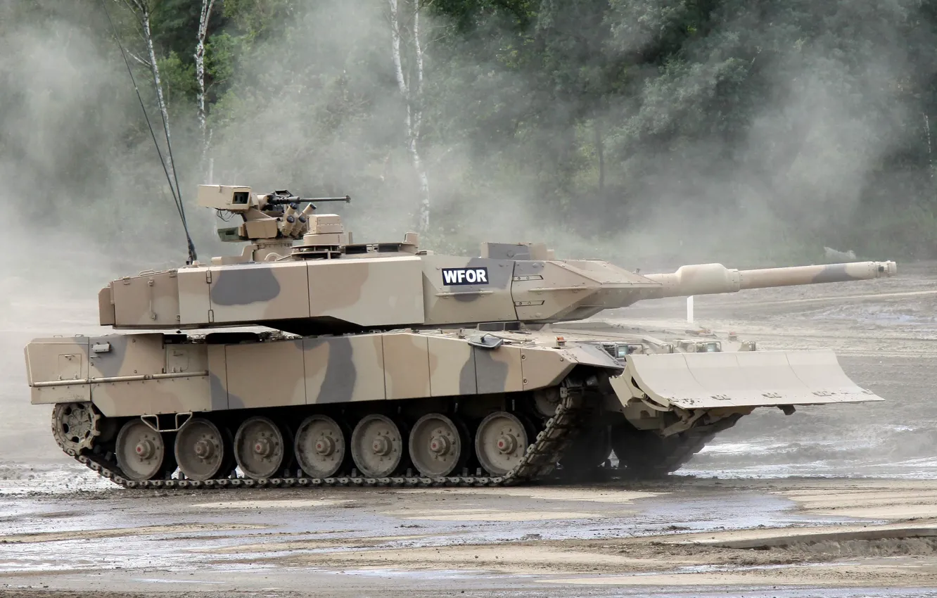 Photo wallpaper tank, The Bundeswehr, Leopard 2A7+, Bundeswehr, German Main Battle Tank, an upgraded version of the …