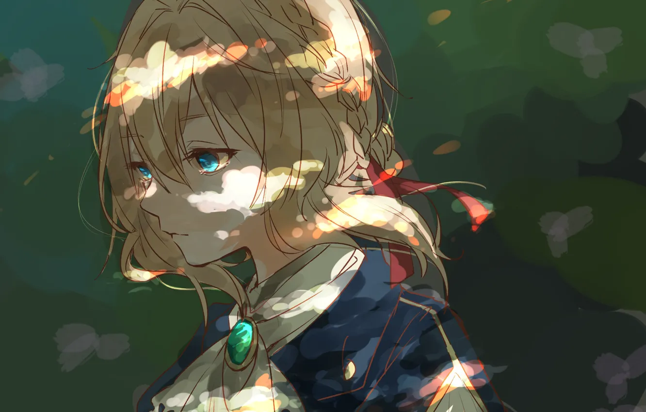 Photo wallpaper look, girl, blonde, Violet Evergarden