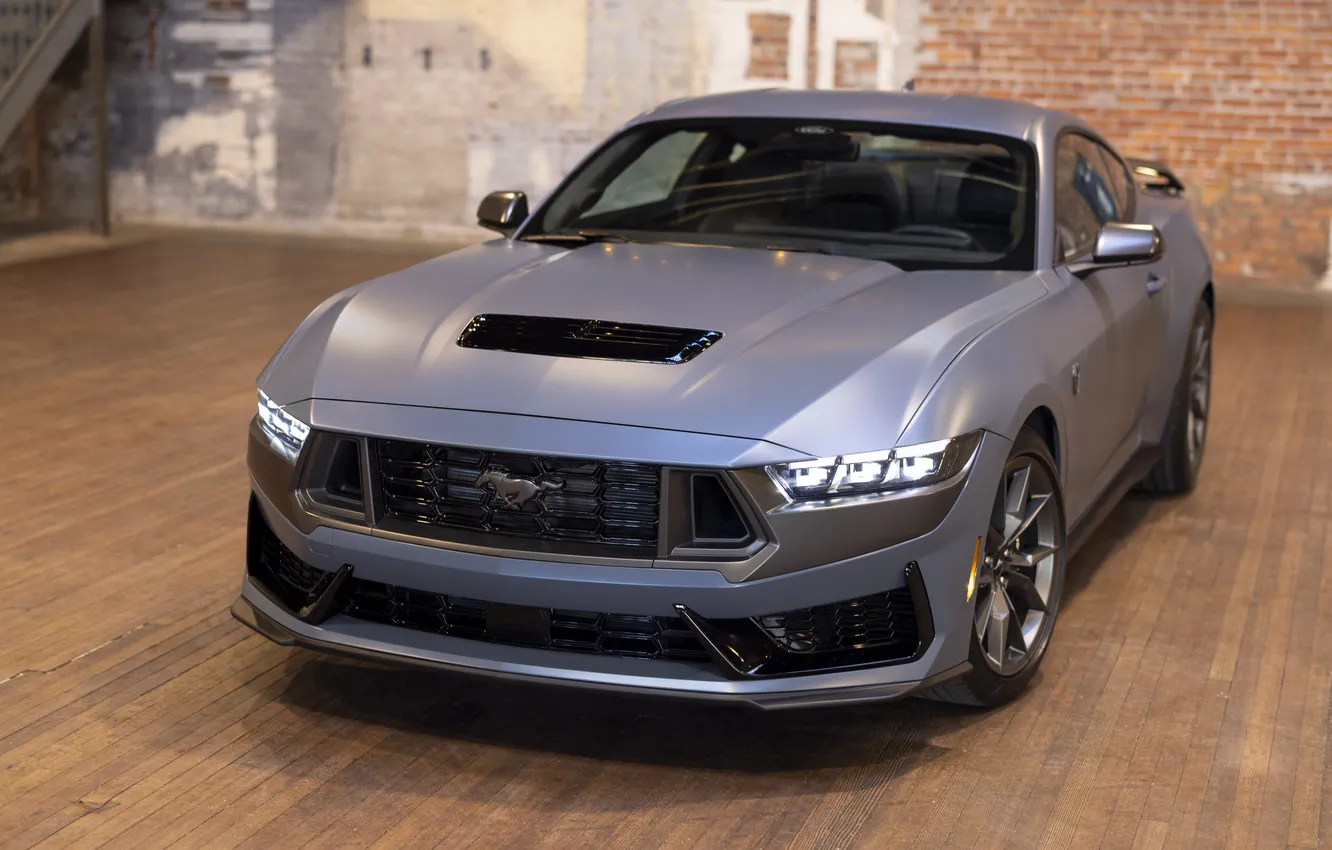 Photo wallpaper Mustang, Ford, Ford Mustang Dark Horse Matte Clear Film