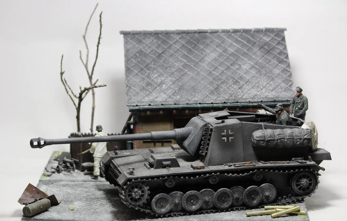 Photo wallpaper toy, tank fighter, model, tank destroyer