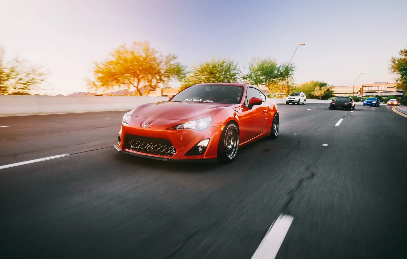 Photo wallpaper Subaru, Toyota, road, tuning, speed, BRZ, GT86, JDM