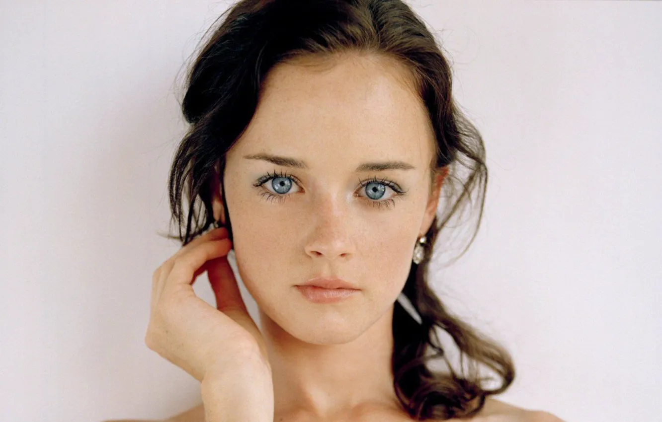 Photo wallpaper girl, eyes, Alexis Bledel, actress, brunette