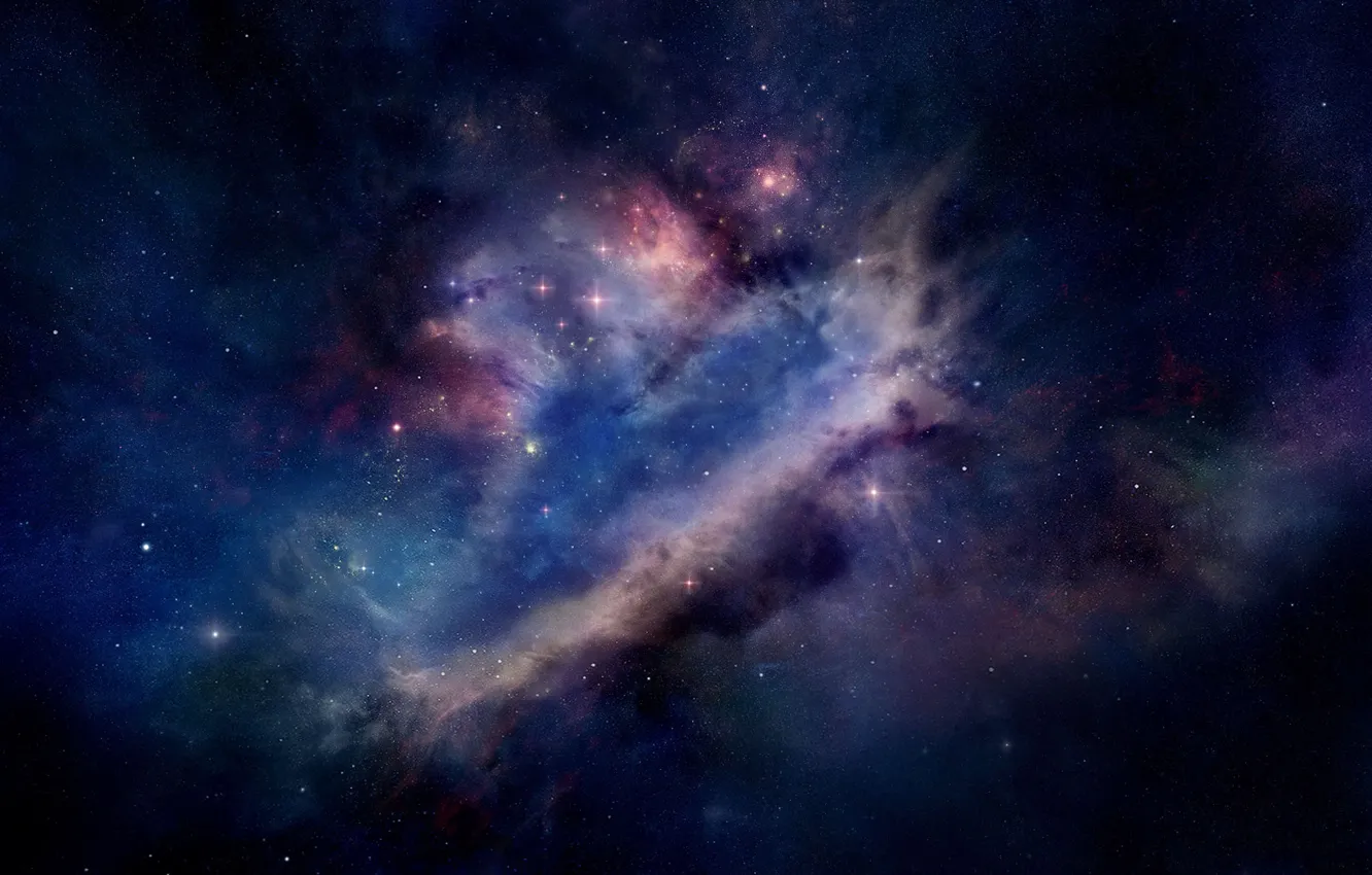 Photo wallpaper space, darkness, the universe