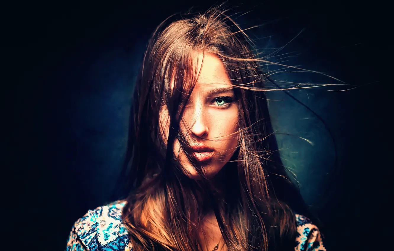 Wallpaper Girl Green Eyes Long Hair Brown Hair Photo Photographer