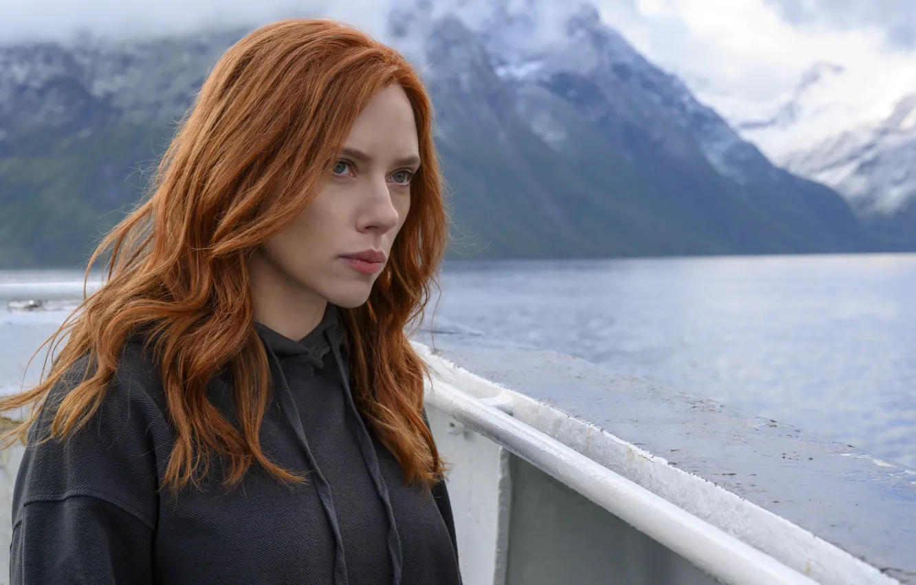 Photo wallpaper Scarlett Johansson, redhead, Black Widow, Natasha Romanoff, Marvel Studios