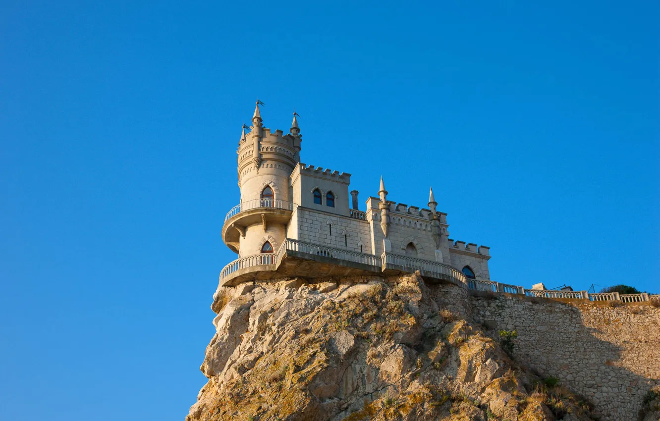 Photo wallpaper the sky, landscape, castle, rocks, Crimea, Swallow's nest, Sergey Titov