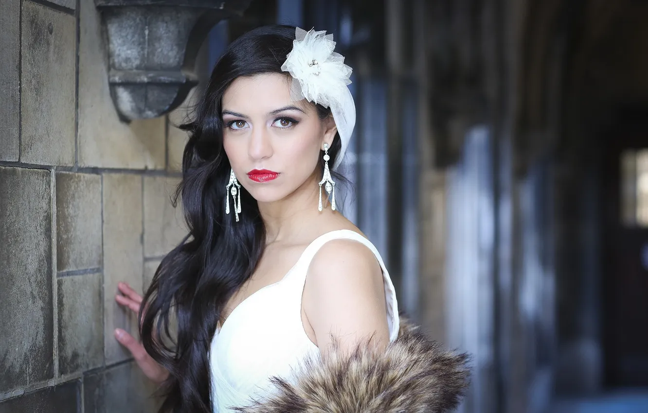 Photo wallpaper girl, background, portrait