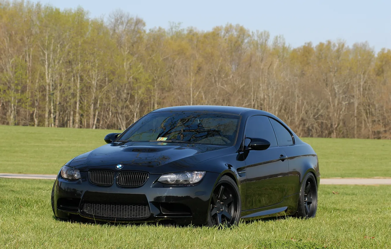 Photo wallpaper black, BMW, BMW, before, black, Coupe, e92
